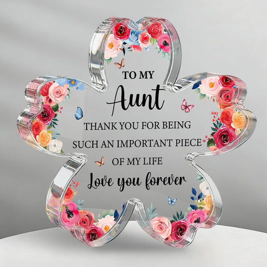 Love You Forever Acrylic Transparent Plaque Home and Office Decor