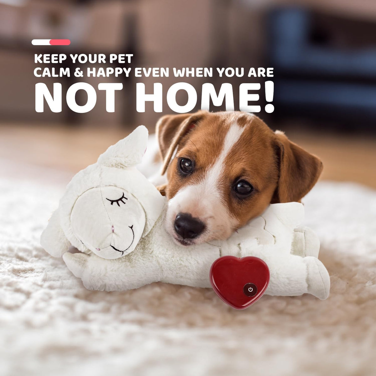 Heartbeat Comfort Pup - Anxiety Relief Plush Toy for Puppies & Dogs