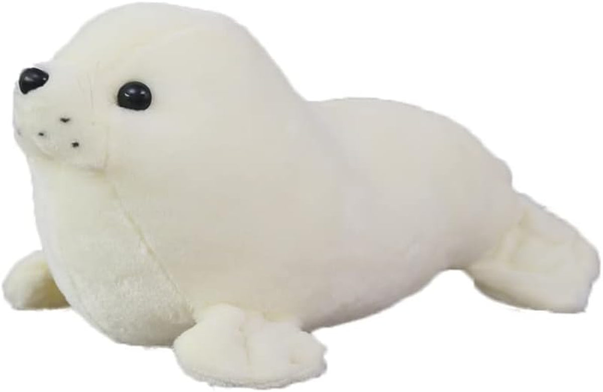 15.7" Seal Stuffed Animal,White Chubby Seal Plush Hug Pillow Toy