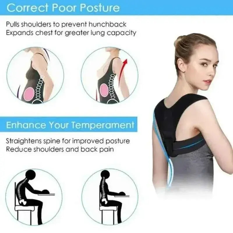 Adjustable Unisex Back Posture Corrector for Enhanced Comfort and Confidence