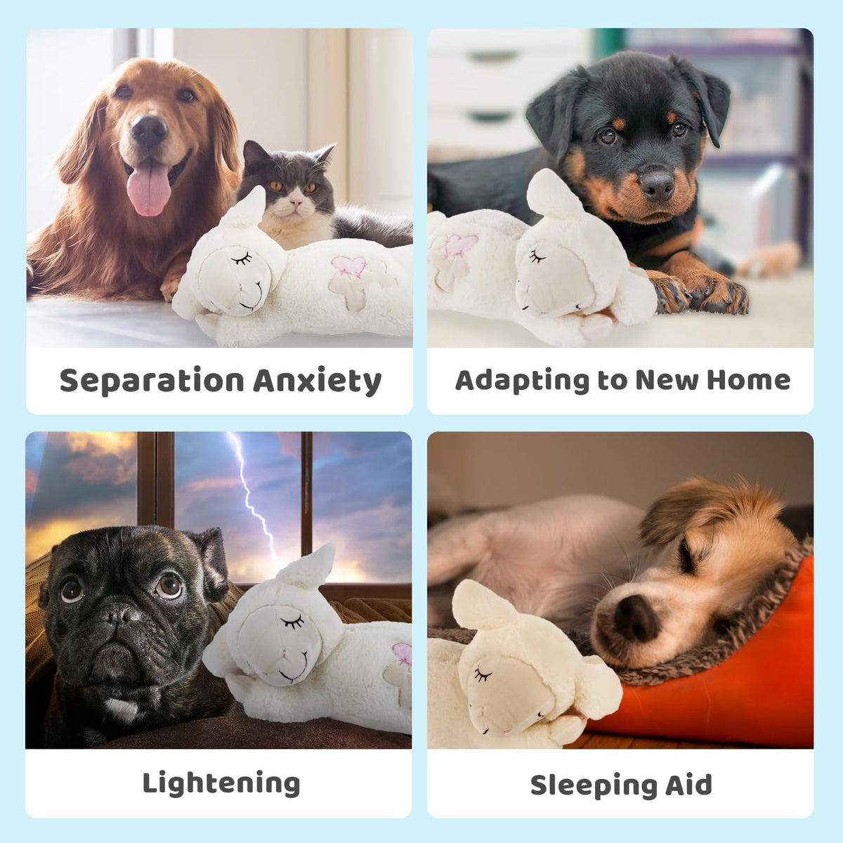 Heartbeat Comfort Pup - Anxiety Relief Plush Toy for Puppies & Dogs